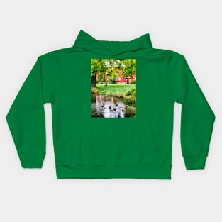 Farms - Ducks on Pond Kids Hoodie